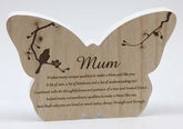Mum Sincerity Butterfly Sentiment Plaque